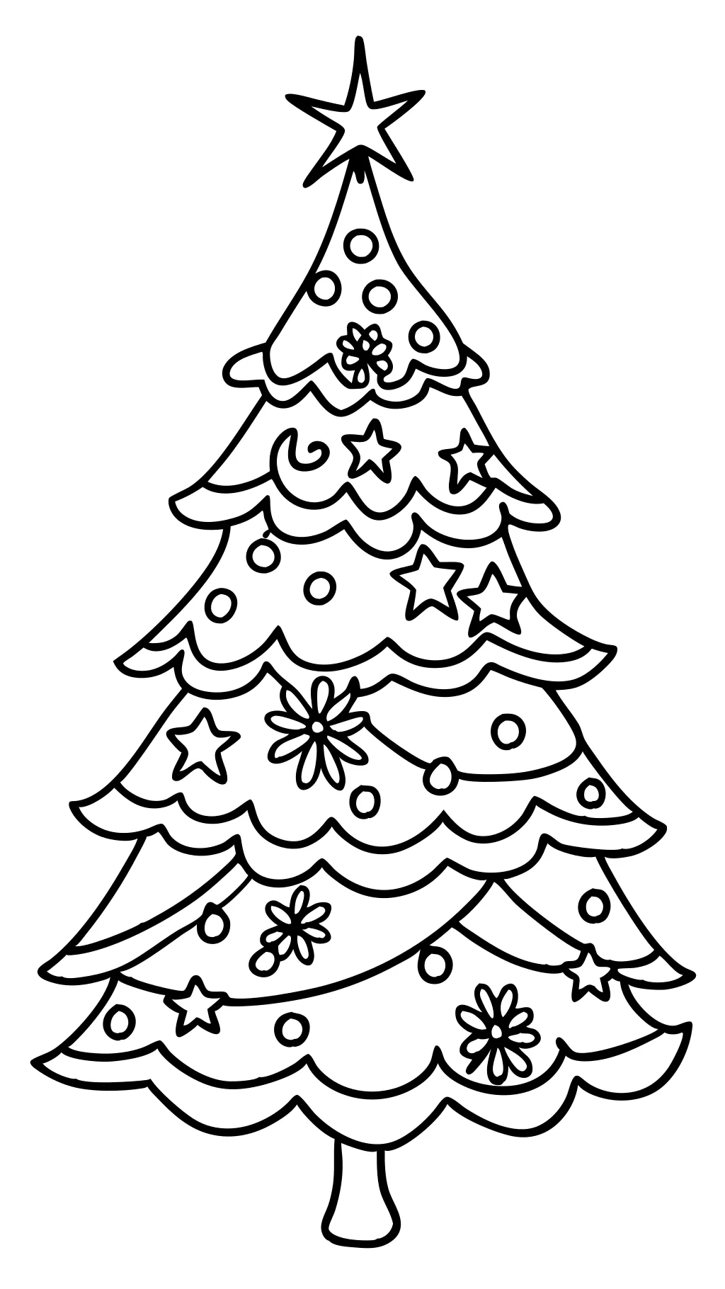 christmas trees coloring pages